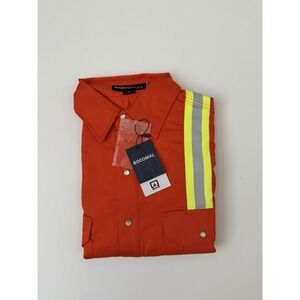 BOCOMAL Flame Resistance High Visibility Reflective Safety Shirt 7.5ozORANGE L